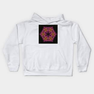 Dot Mandala Flower Pink Yellow and Black Kids Hoodie